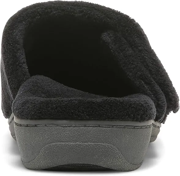 10000148001 VIONIC WOMEN'S INDULGE GEMMA MULE SLIPPERS BLACK SIZE 9 - Like New
