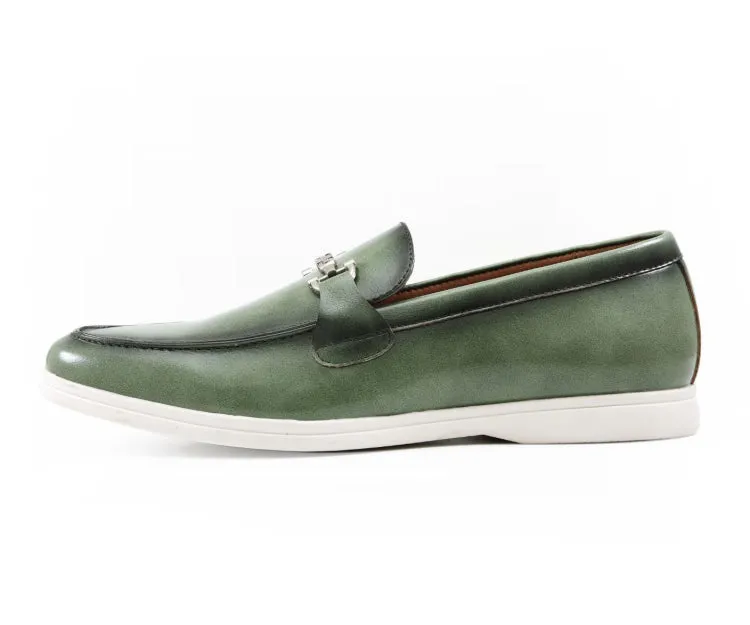 Amali Cahill Emerald Elegance Men’s Vegan Leather Loafers