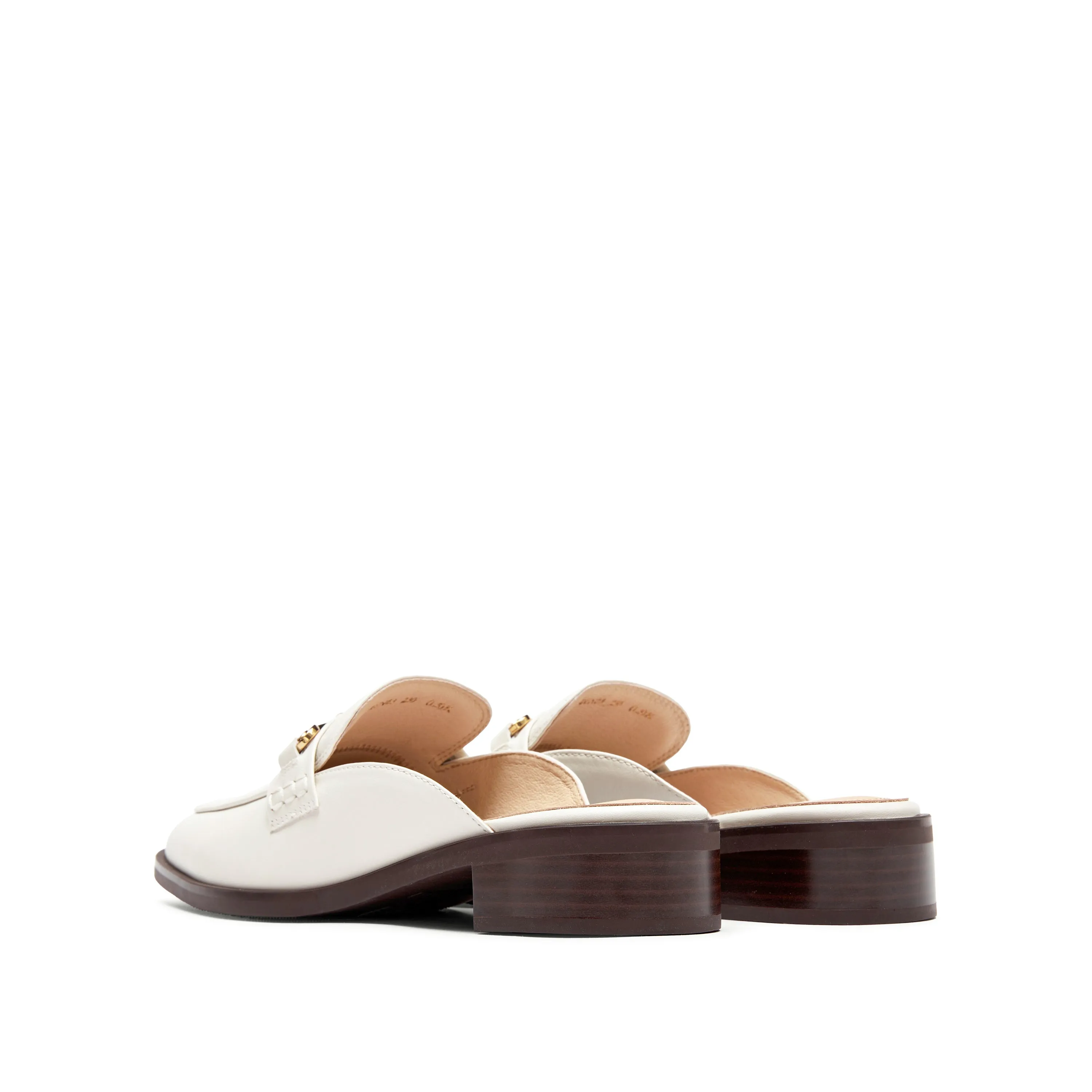 Beige Classic Horsebit Loafer Mules