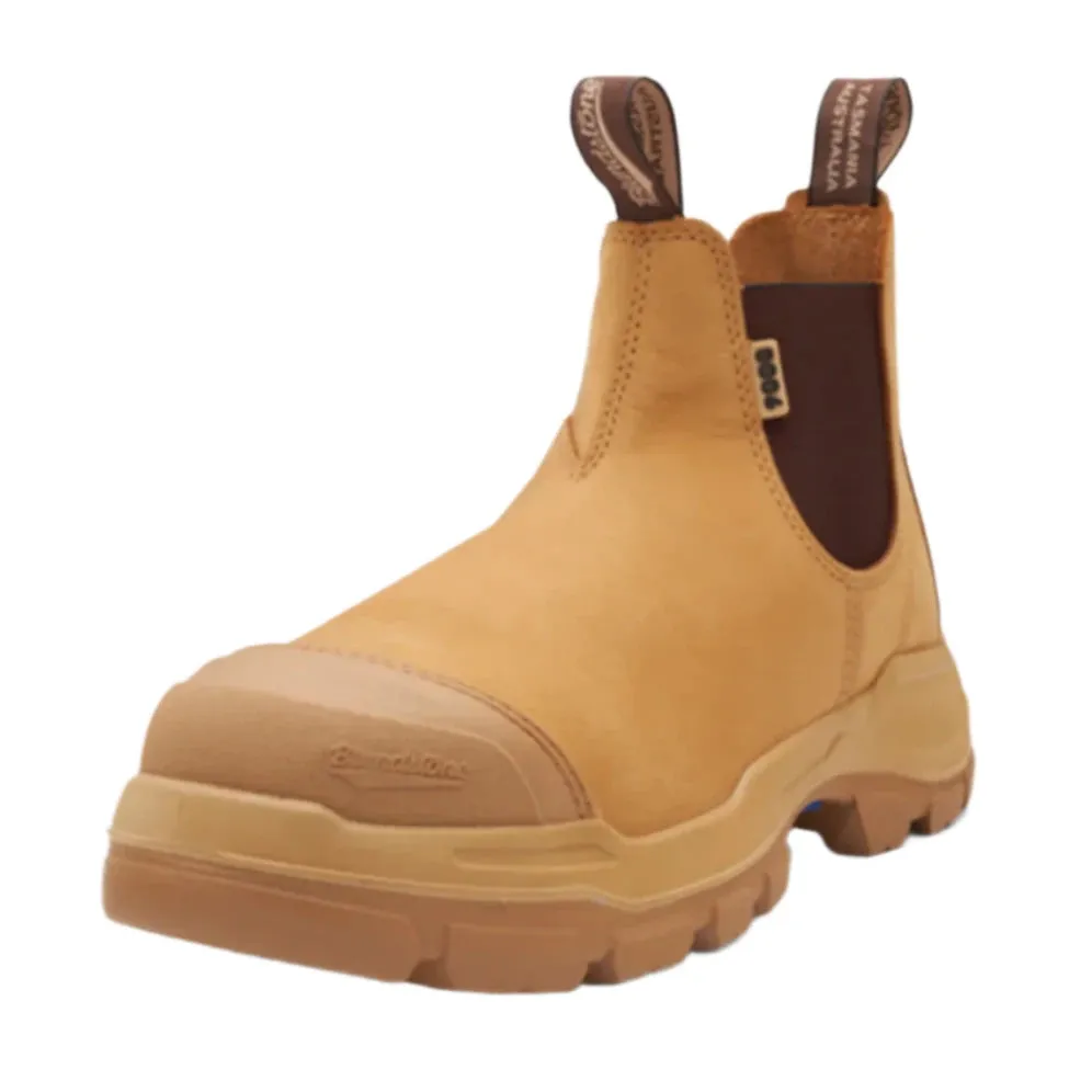 Blundstone Wheat Unisex Elastic Sided Steel Toe Safety Boot With Bump Cap (9000) (Pre Order)