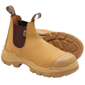 Blundstone Wheat Unisex Elastic Sided Steel Toe Safety Boot With Bump Cap (9000) (Pre Order)