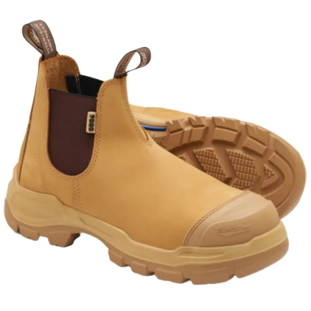 Blundstone Wheat Unisex Elastic Sided Steel Toe Safety Boot With Bump Cap (9000) (Pre Order)