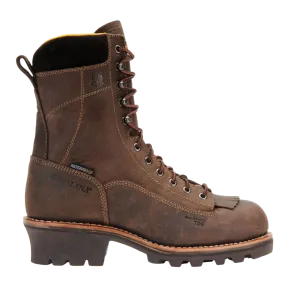 Carolina® Men's 8" Birch Gaucho Crazy Horse Brown Logger Boots CA7022