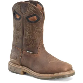 Double H Men's Brown Waterproof Sanders Phantom Rider Broad Square Toe Roper Boots