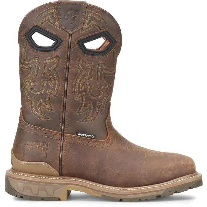 Double H Men's Brown Waterproof Sanders Phantom Rider Broad Square Toe Roper Boots