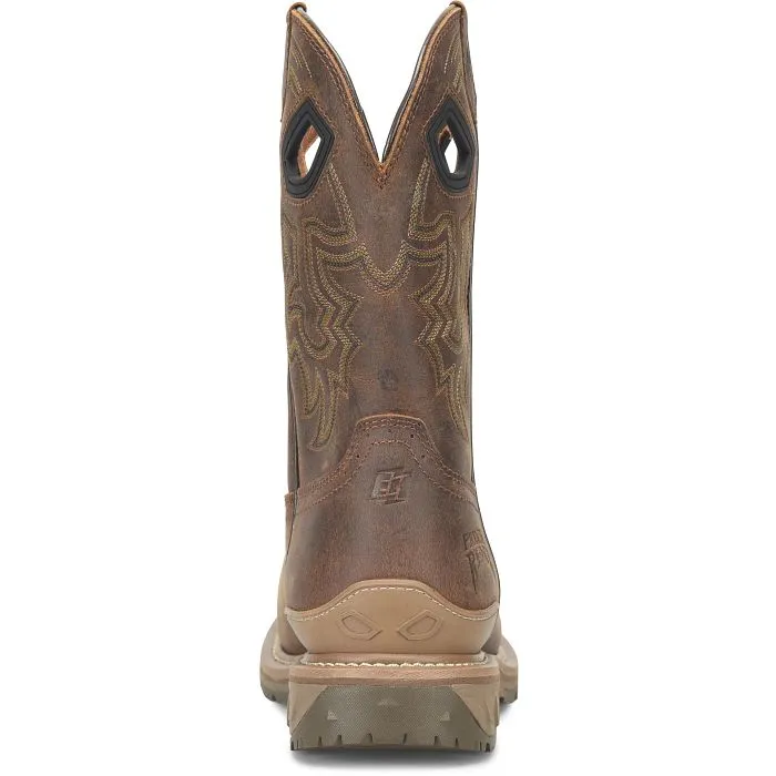 Double H Men's Brown Waterproof Sanders Phantom Rider Broad Square Toe Roper Boots