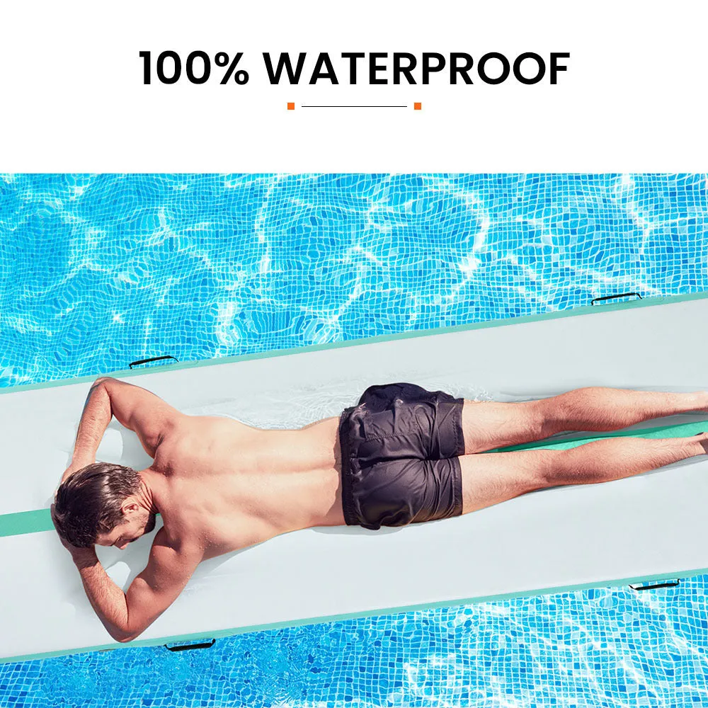 Durable Inflatable Air Track Mat with Pump - 600W, Waterproof, 800x100x20cm - Proflex