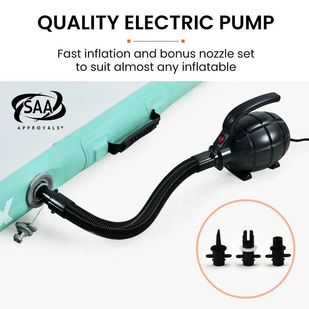 Durable Inflatable Air Track Mat with Pump - 600W, Waterproof, 800x100x20cm - Proflex