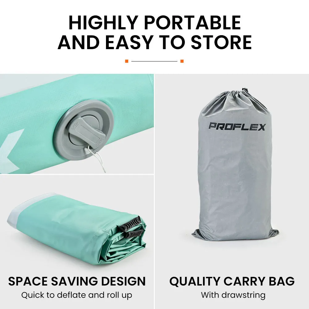 Durable Inflatable Air Track Mat with Pump - 600W, Waterproof, 800x100x20cm - Proflex