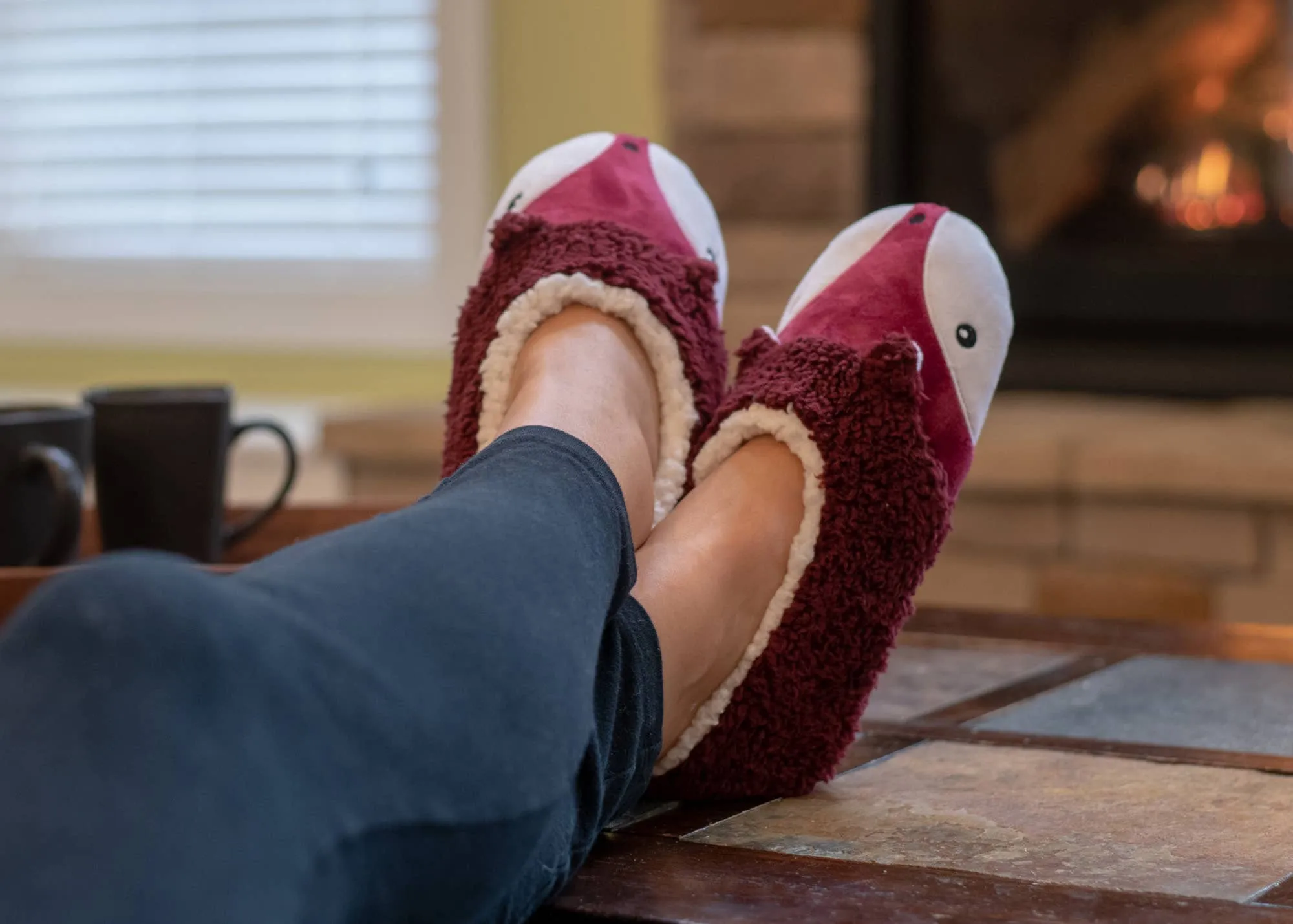 Fox Plush Non Slip Slipper - Large