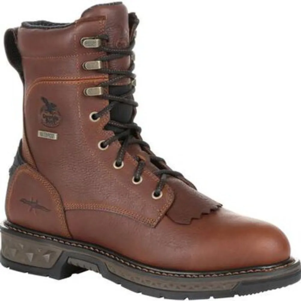 Georgia Boot Carbo-tec Lt Men's Waterproof Lacer Work Boots Gb00309 In Brown