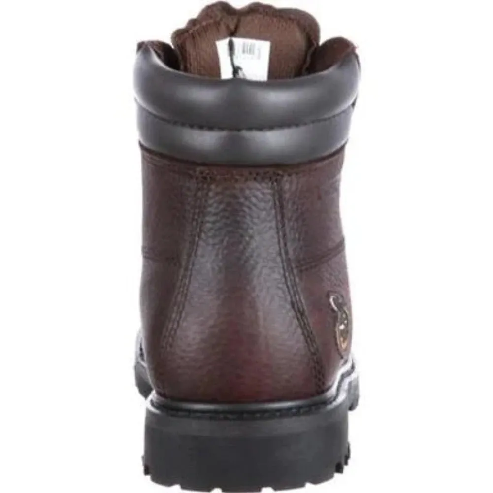 Georgia Boot Farm 'n Ranch Men's Waterproof Steel Toe Boots G6174 In Brown