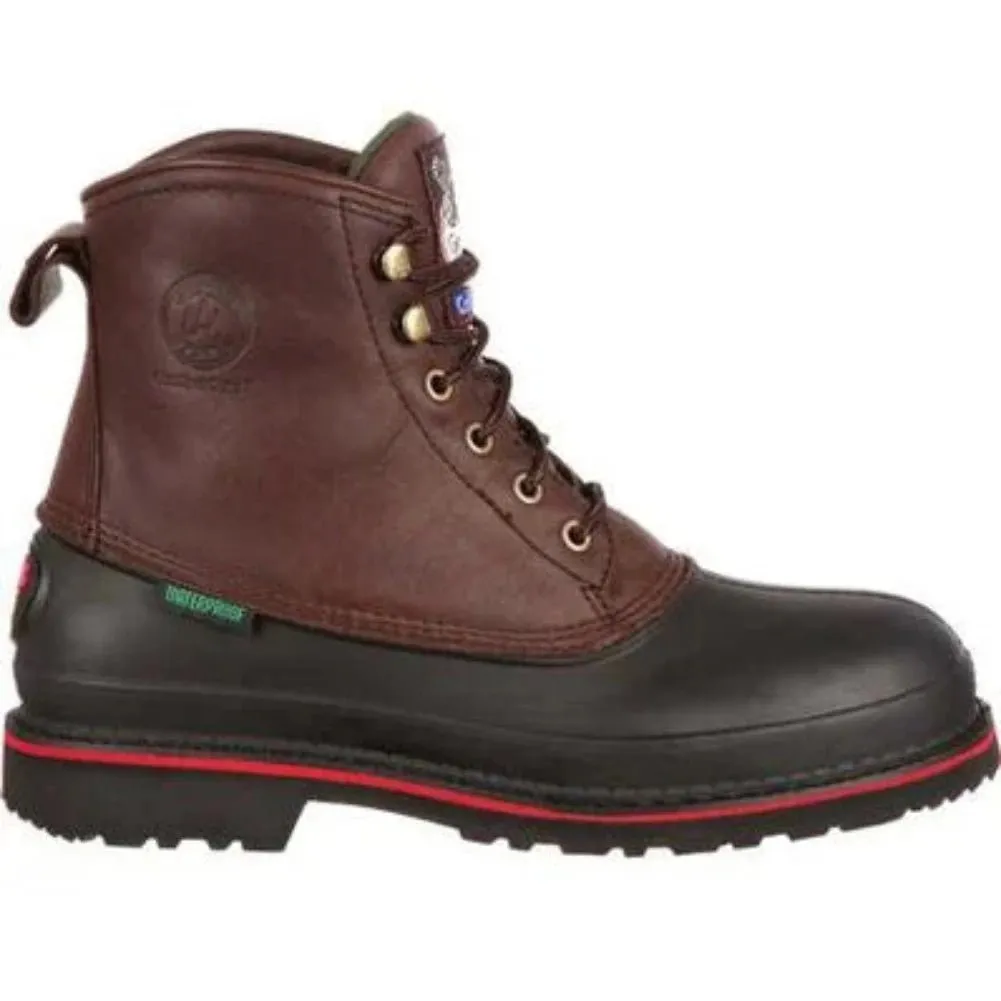 Georgia Boot Muddog Men's Waterproof Steel Toe Work Boots G6633 In Brown