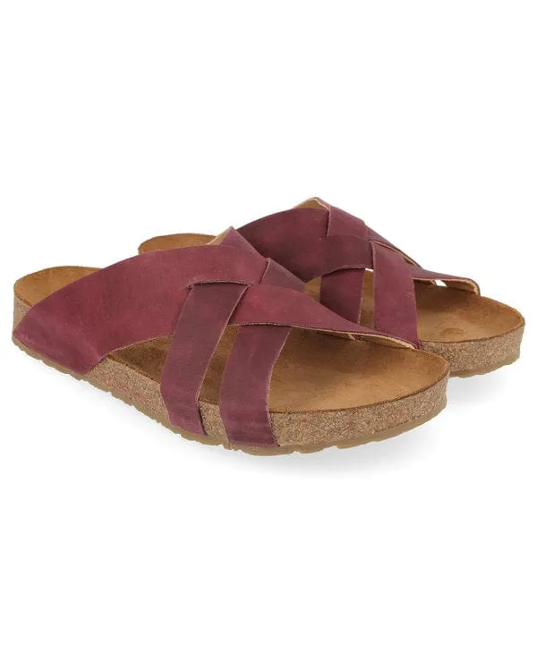 Haflinger Women's Bo Sandals- Burgundy