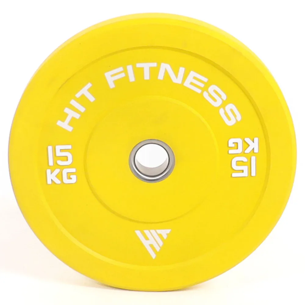 Hit Fitness 120kg Commercial Coloured Bumper Plate Set