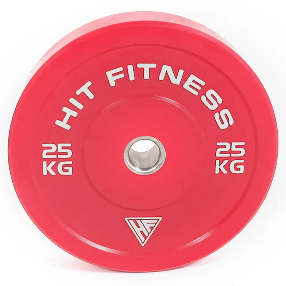 Hit Fitness 120kg Commercial Coloured Bumper Plate Set