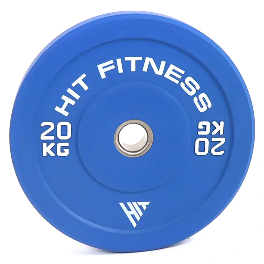 Hit Fitness 120kg Commercial Coloured Bumper Plate Set