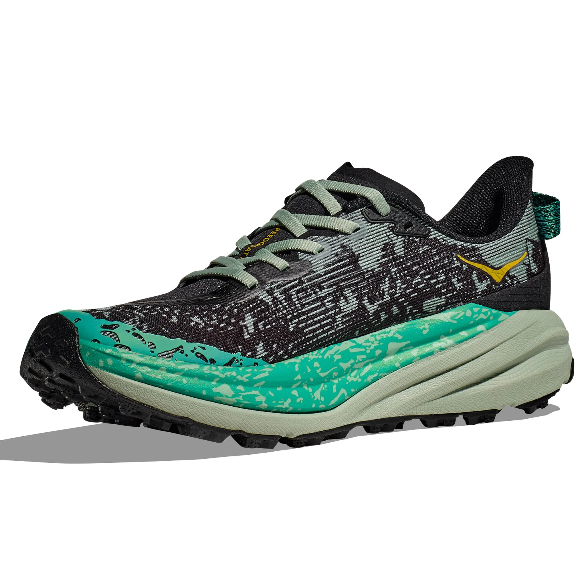 Hoka Speedgoat 6 Women's Black Aloe Vera