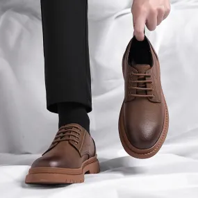 Men's Leather Breathable Low-Top Casual Shoes