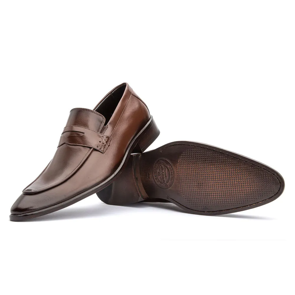 Mens Loafers Shoes Penny Leather Classic Leather Sole