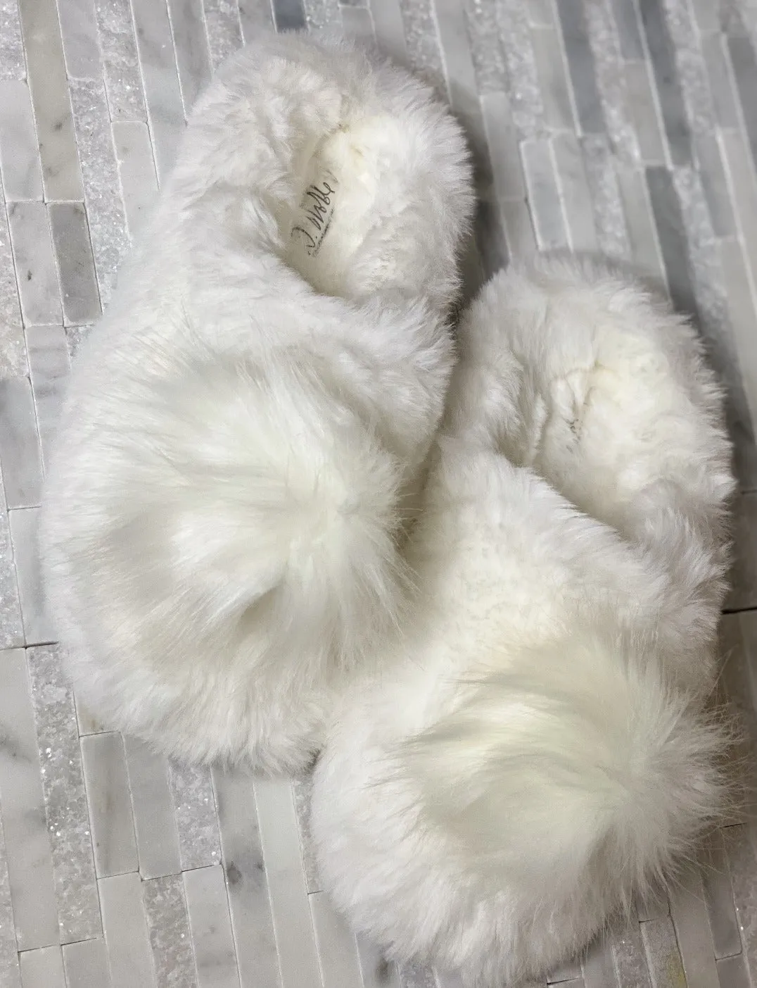 Pom Closed Toe Faux- Fur Comfort Slippers