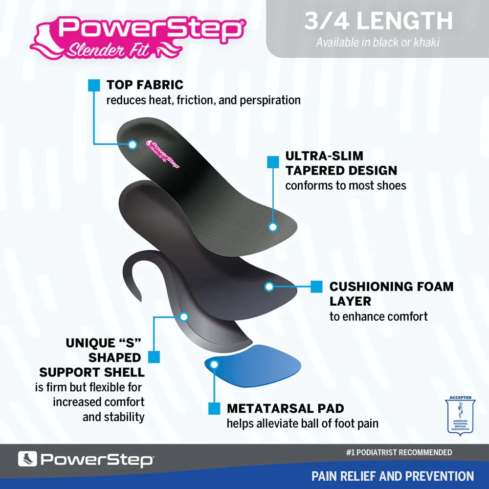 POWERSTEP SLENDERFIT FASHION ORTHOTICS