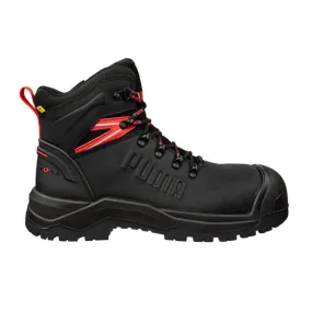Puma Black Iron HD Mid Fibreglass Toe Cap Zip Sided Lace Up Safety Boot With Scuff Cap (632747) (Pre Order)