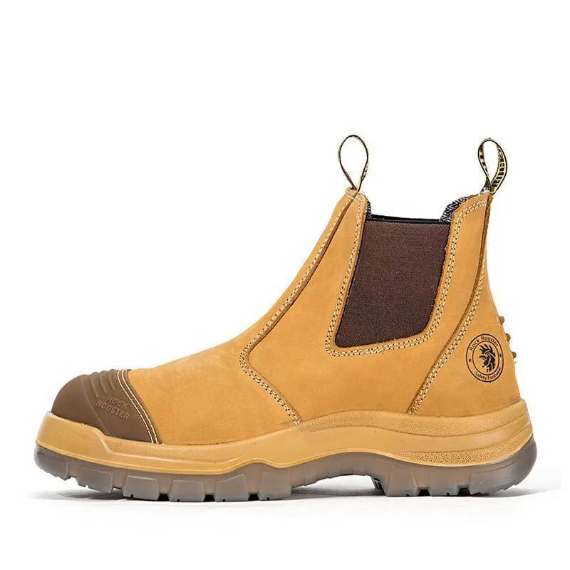 ROCKROOSTER SAFETY BOOTS GAMMON SLIP-ON ELASTIC NUBUCK LEATHER  Size 11-(46)