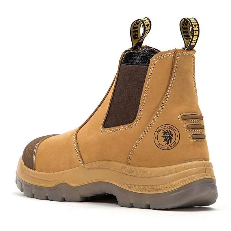 ROCKROOSTER SAFETY BOOTS GAMMON SLIP-ON ELASTIC NUBUCK LEATHER  Size 11-(46)