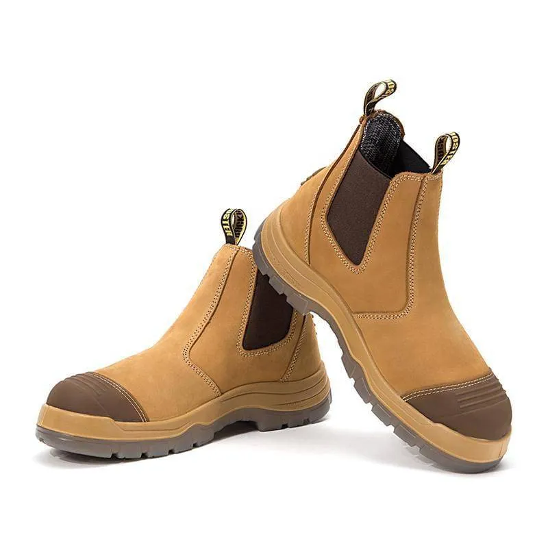 ROCKROOSTER SAFETY BOOTS GAMMON SLIP-ON ELASTIC NUBUCK LEATHER  Size 11-(46)