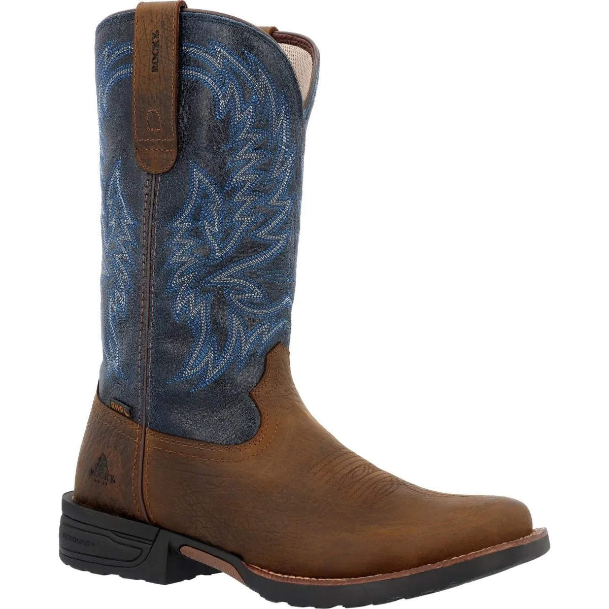 Rocky Bronco Men's 12” Waterproof Western Boots Rkw0453 In Blue