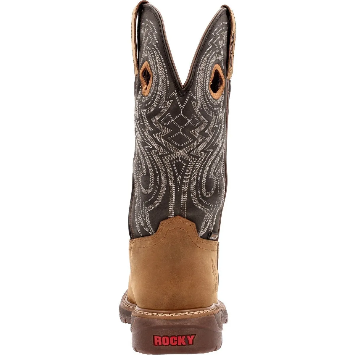 Rocky Original Ride Flx Men's Waterproof Composite Toe Western Boots Rkw0391 In Brown