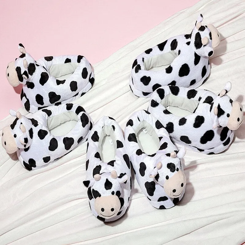 Soft Cow Plush Slippers
