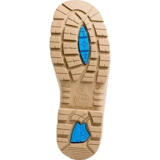Steel Blue Sand Parkes Zip Sided Lace Up Steel Cap Safety Boot With Scuff Cap (312658)