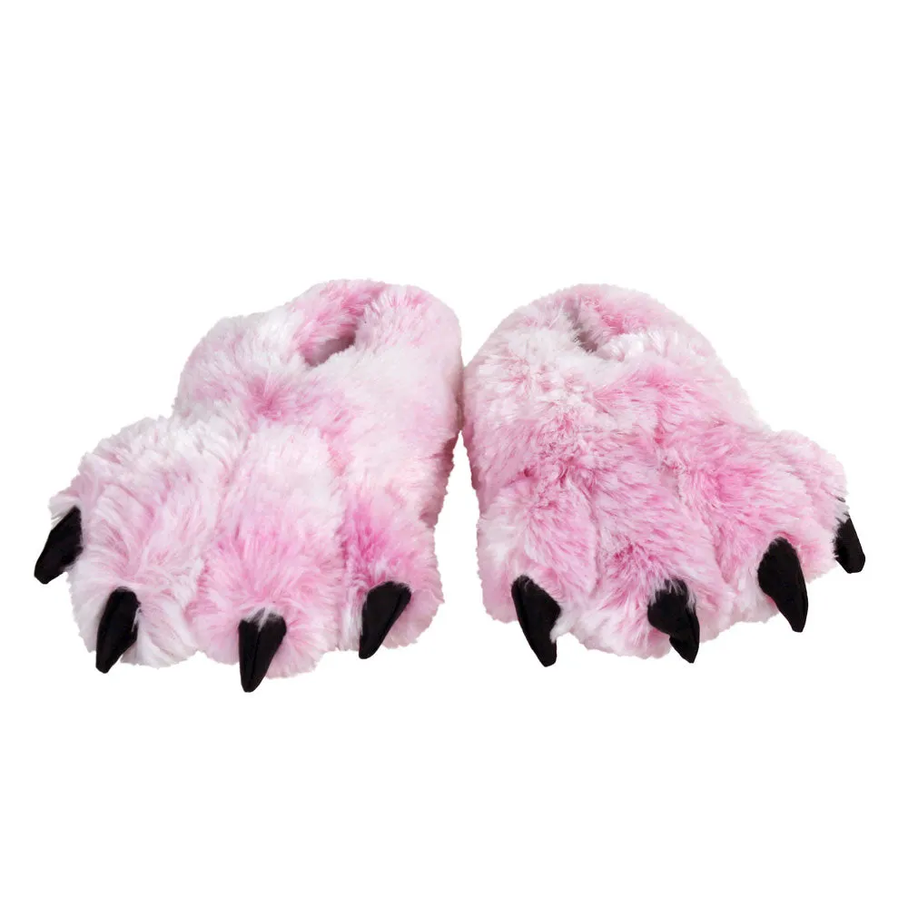 Toddler Slippers JulesRoche Soft Plush Pink Tiger Design