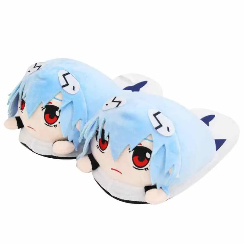 Women’s Rei Ayanami Slippers - Anime-Inspired Cozy House Shoes